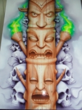 Course panel totem & skulls 150