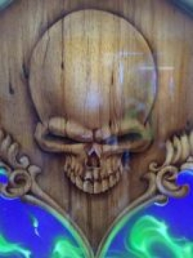 150 Workshop project wood skull