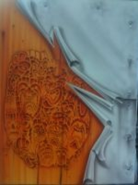 Courser - Metal and Wood graphic panel 150