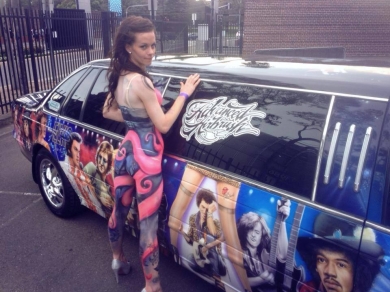 Body painting at Tattoo expo