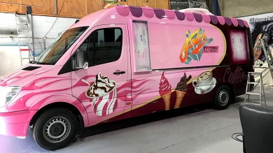 Airbrushed Ice Cream Van