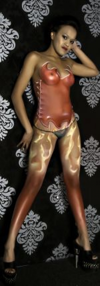 Body painting fire