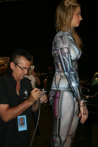 body painting robotic artwork
