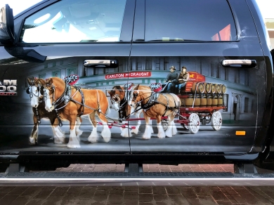 Airbrushed Clydesdale Horses