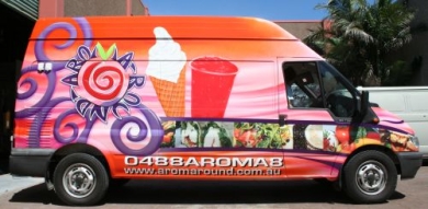 Aroma Ice cream & food van Airbrushed