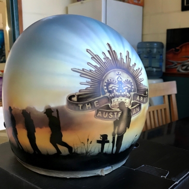 Airbrushed Tribute Helmet