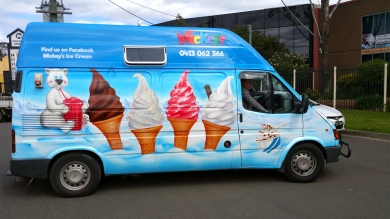 Airbrushed ice Cream Van