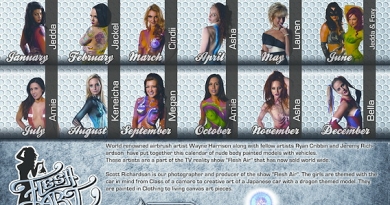 body painting calendar