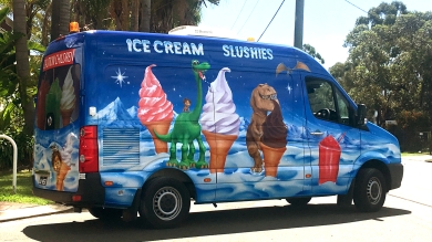 Airbrushed ice Cream Van