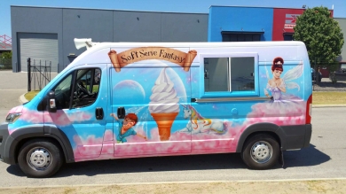 Airbrushed ice Cream Van