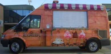 Promotional - Ice Cream van French Cafe Airbrushed themed BAR COCO