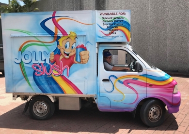 Airbrushed Jolly Slush Van