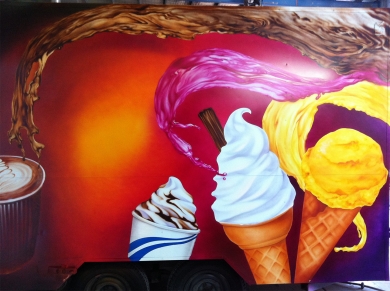 Airbrushed ice Cream Van