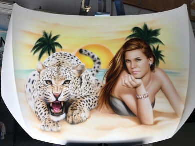 Airbrushed Car Bonnet