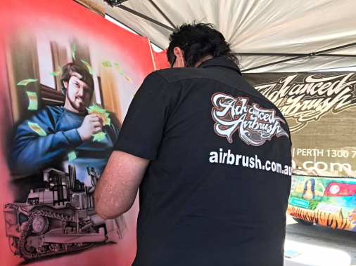 Wayne Airbrushing @ MotorVation 2017