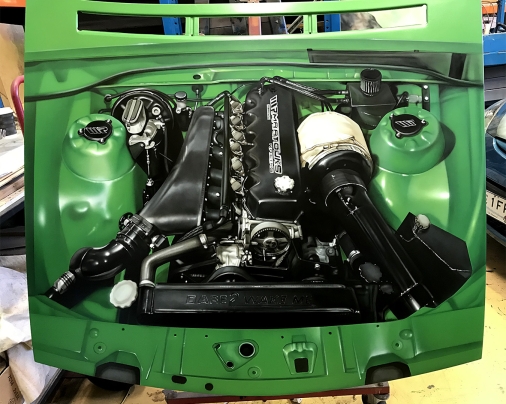 Bonnet with Airbrushed Motor