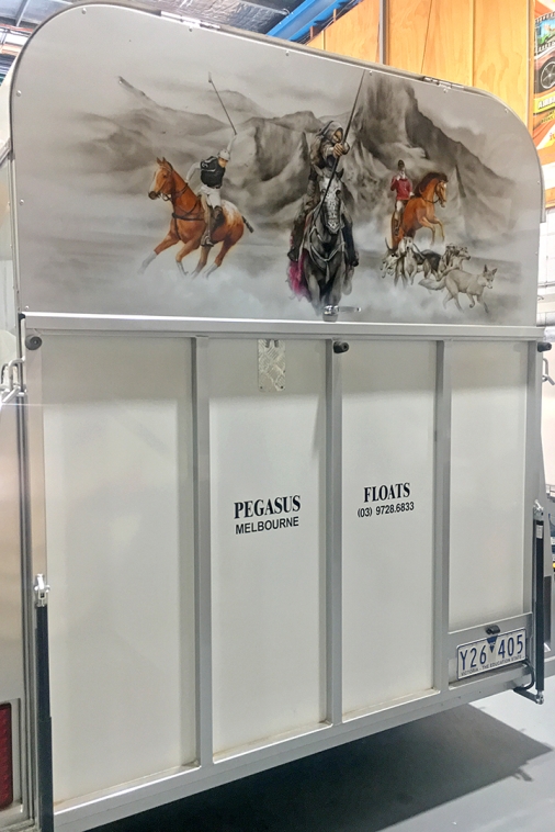 Airbrushed Horse Trailer
