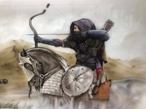 Airbrushed Horse Trailer