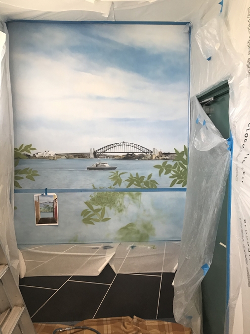 Apartment Mural in progress
