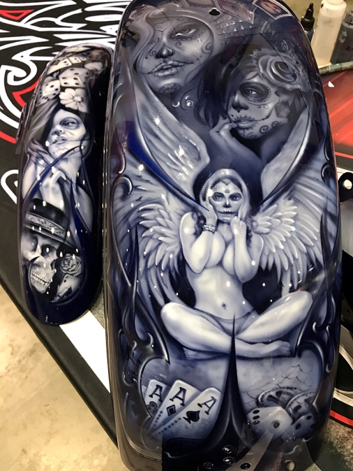 Airbrushed Bike Tank