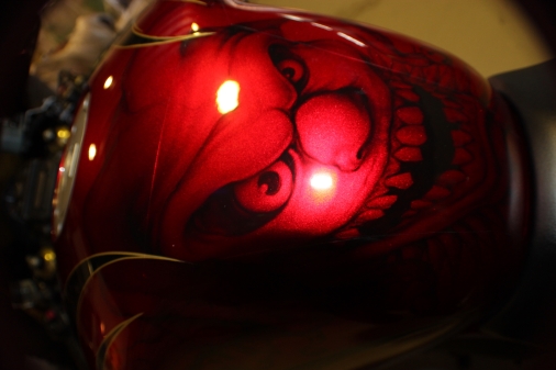 Bike Tank with candy apple clown