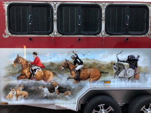 Airbrushed Horse Trailer