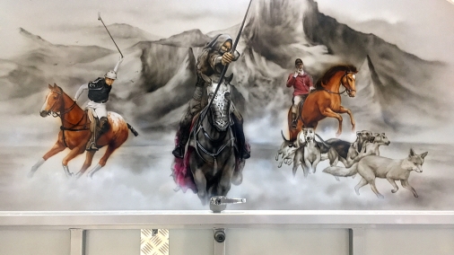 Airbrushed Horse Trailer
