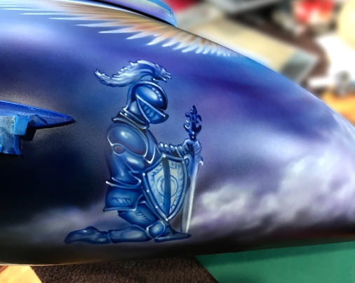 Airbrushed Bike Tank