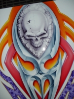 Course panel skull and coloured stips 150