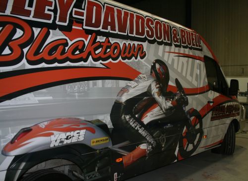 Digital - Harley Davidson truck from back view up side 500
