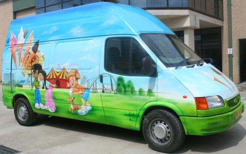 Promotional van - Ice Cream Van Airbrushed
