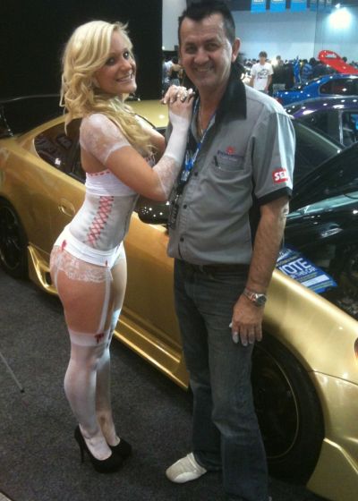 Airbrush body painting car show