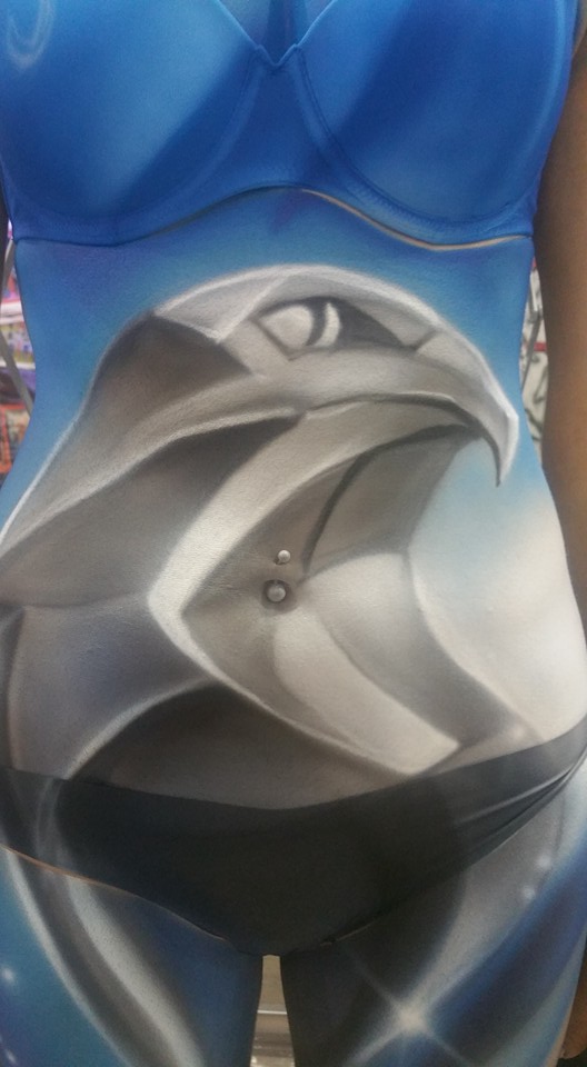 Airbrushed body painting V8 supercars