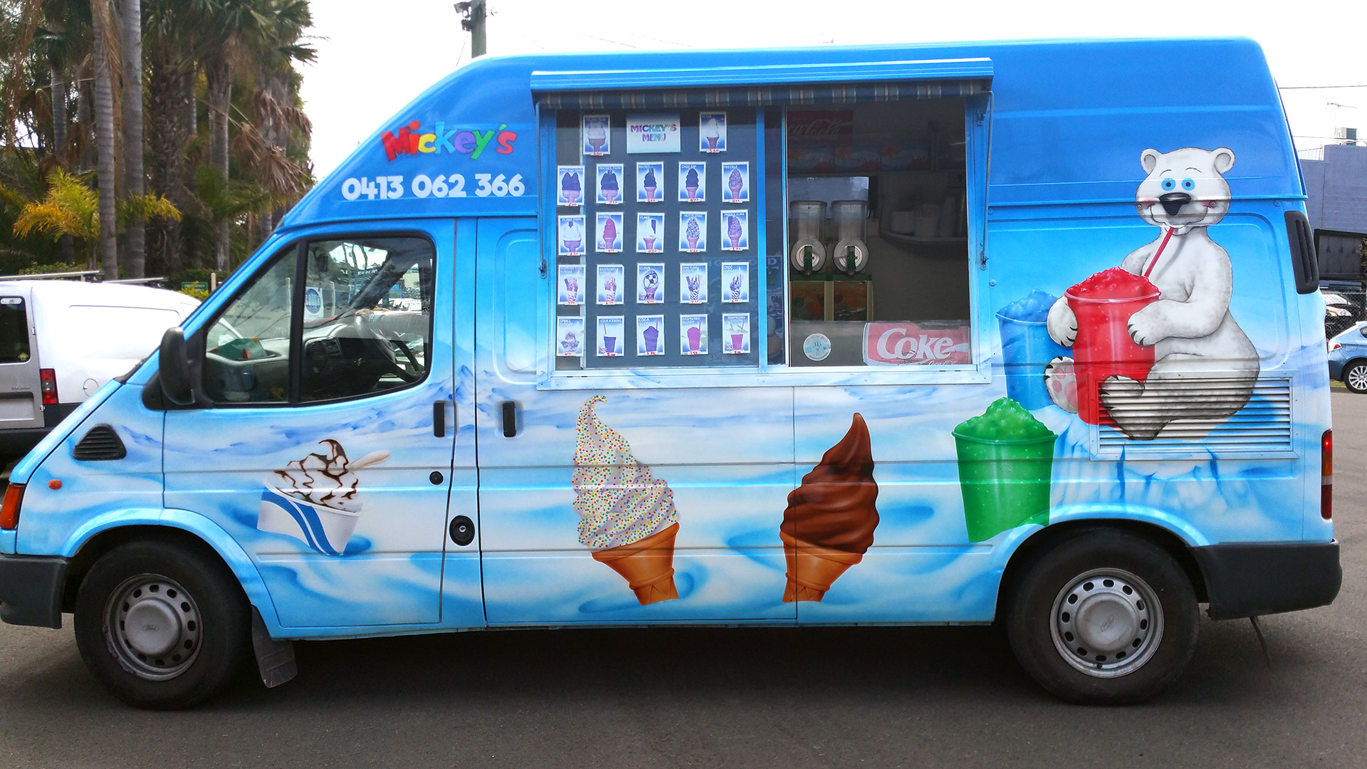 Airbrushed ice Cream Van