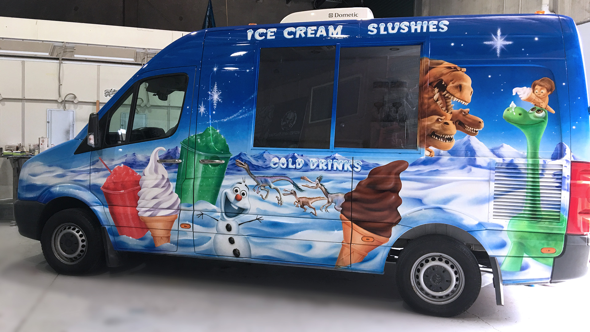 Airbrushed ice Cream Van