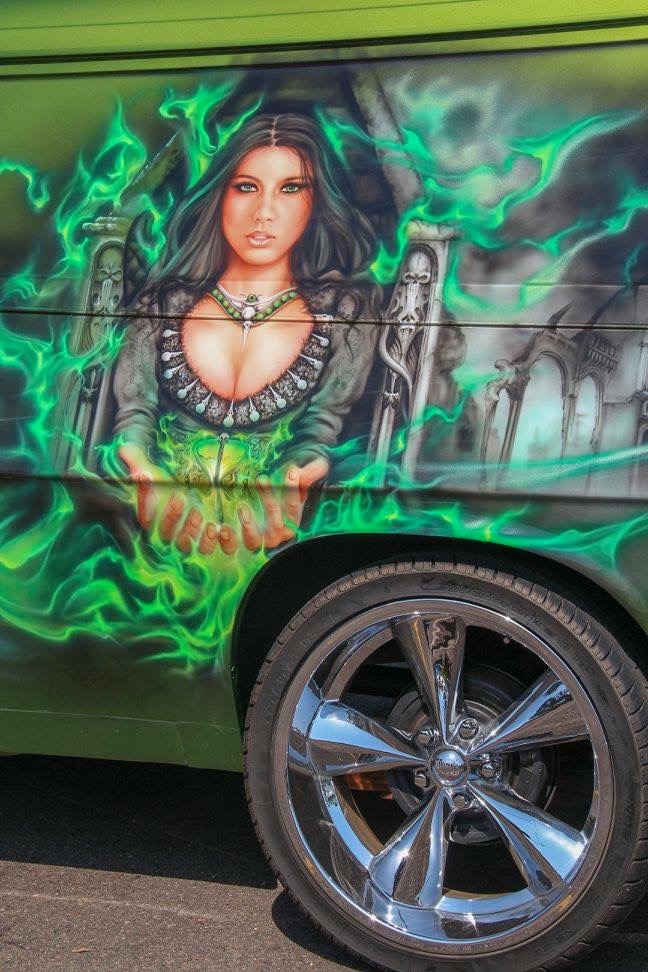 Airbrushed Panel Van - Poison Ivy