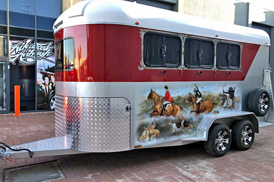 Airbrushed Horse Trailer