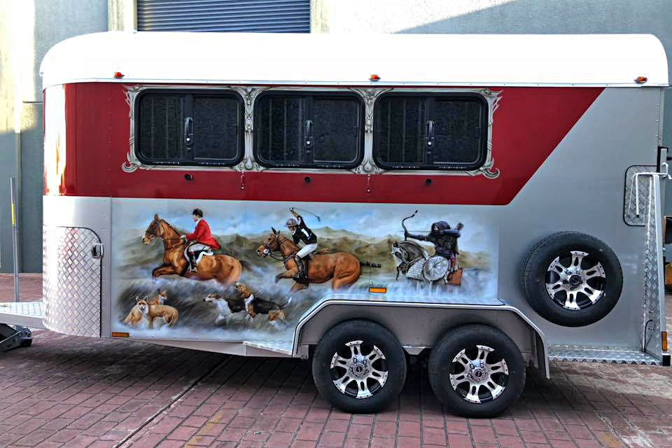 Airbrushed Horse Trailer