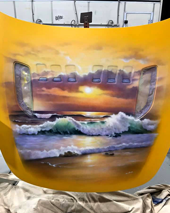 Airbrushed Bonnet
